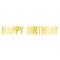 Beistle Standard Foil Happy Birthday Streamer - Golden - 12 Pack